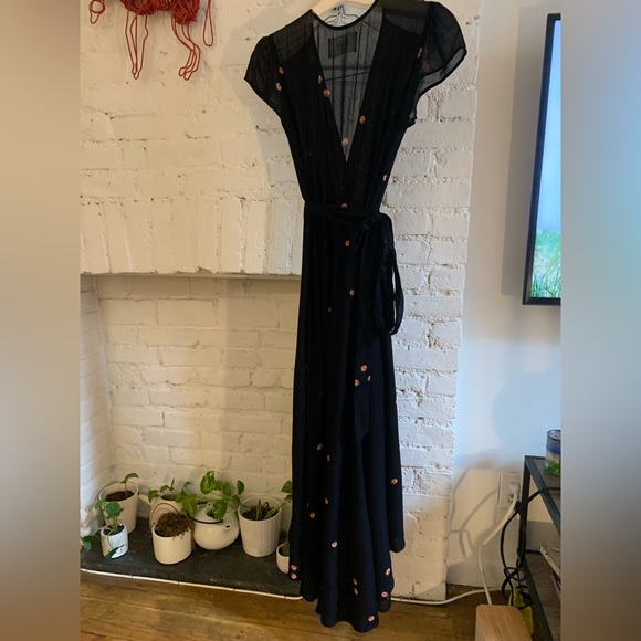 Reformation black maxi wrap dress small - Picture 6 of 6